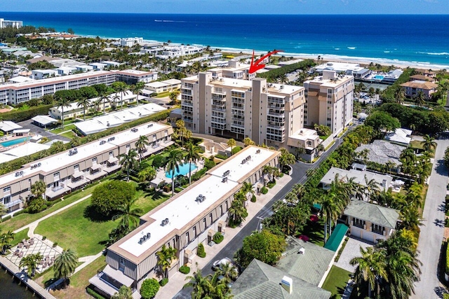 2000 S Ocean Blvd Unit 301, Delray Beach, FL 33483 - aerial view featuring a beach view and a water view