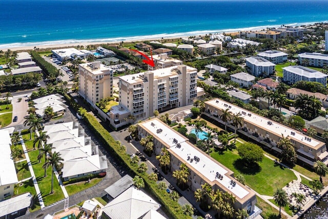 2000 S Ocean Blvd Unit 301, Delray Beach, FL 33483 - bird's eye view with a view of the beach and a water view