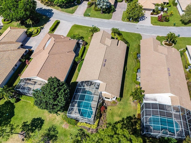 aerial view featuring a residential view