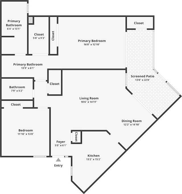 5801 Camino Del Sol Unit 102, Boca Raton, FL 33433 - view of layout