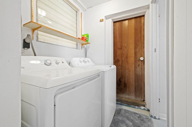 laundry area with laundry area and washing machine and dryer