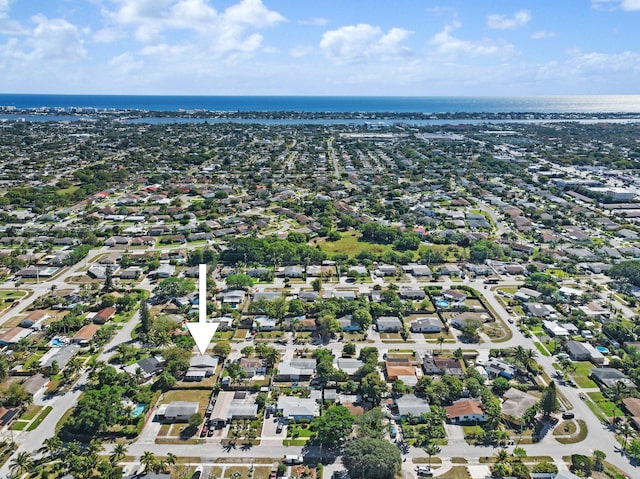 aerial view with a residential view