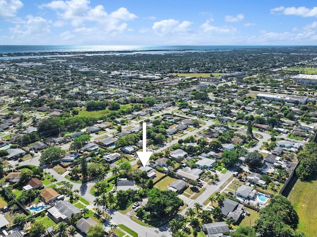 bird's eye view with a residential view