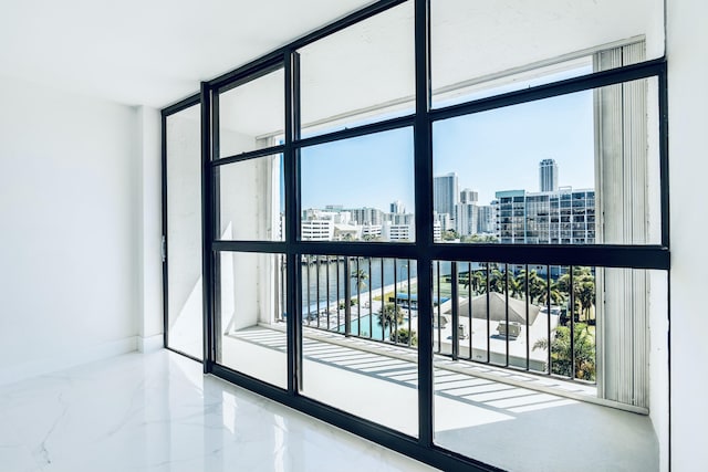 balcony with a city view