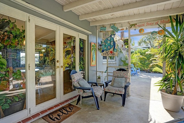 view of patio / terrace with french doors