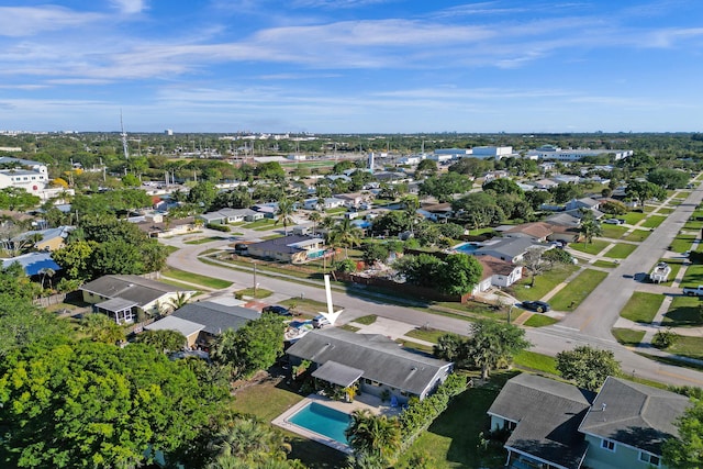 aerial view featuring a residential view