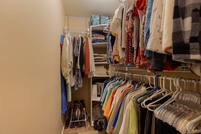 view of walk in closet