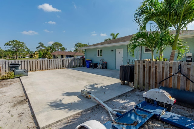 view of patio featuring a fenced backyard