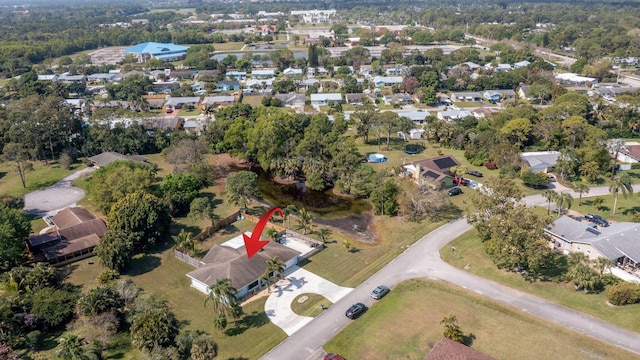 birds eye view of property featuring a residential view