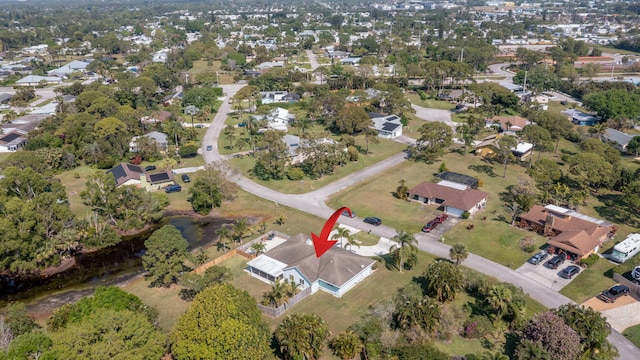 aerial view featuring a residential view