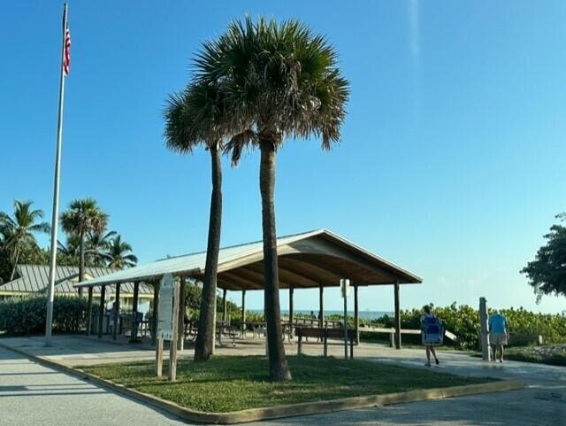 view of community with a gazebo