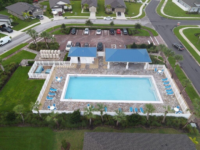 birds eye view of property