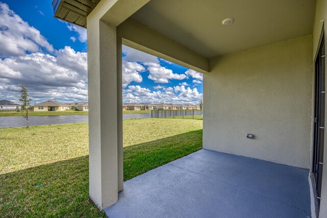 view of patio / terrace with a residential view