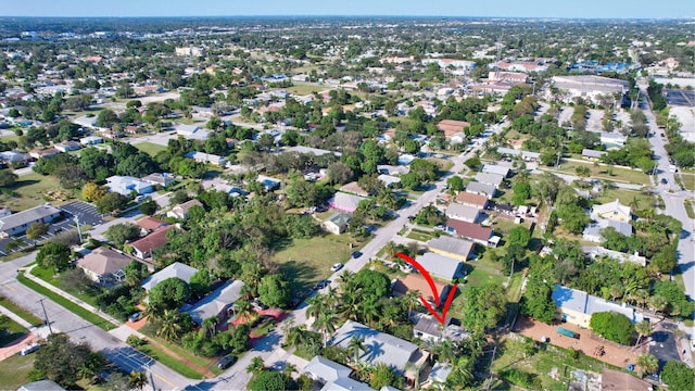 birds eye view of property featuring a residential view