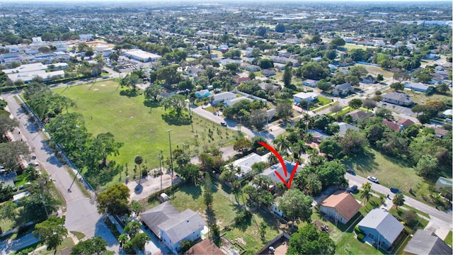 bird's eye view with a residential view