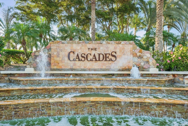 view of community sign