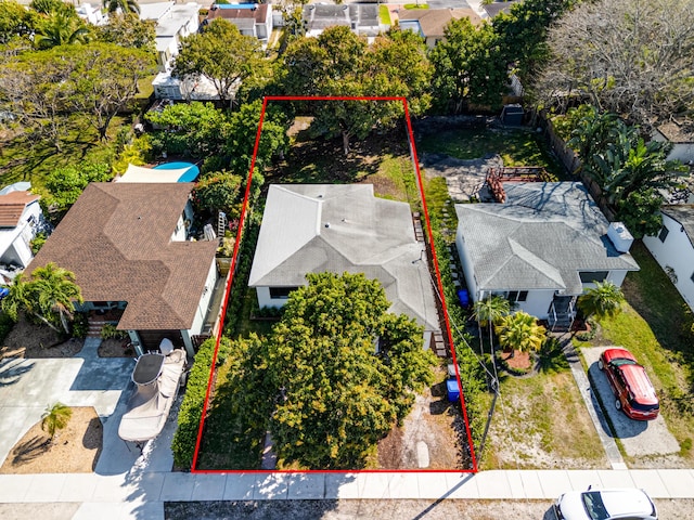 bird's eye view featuring a residential view