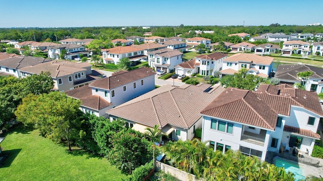 aerial view featuring a residential view