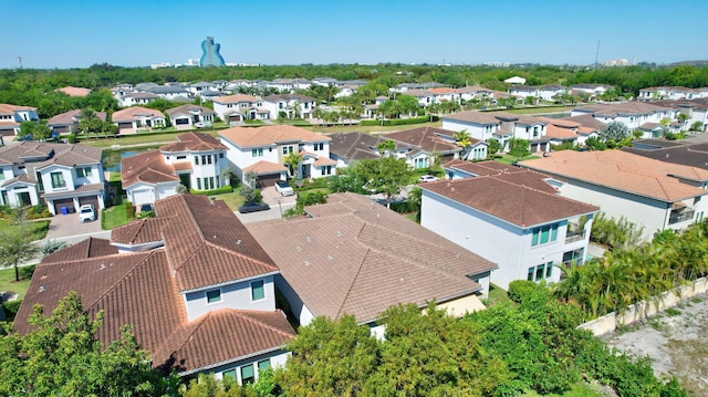 bird's eye view featuring a residential view