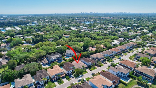 bird's eye view featuring a residential view