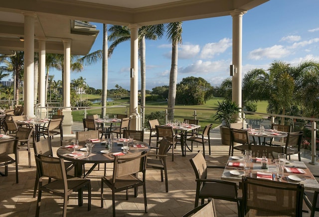 view of patio with outdoor dining space