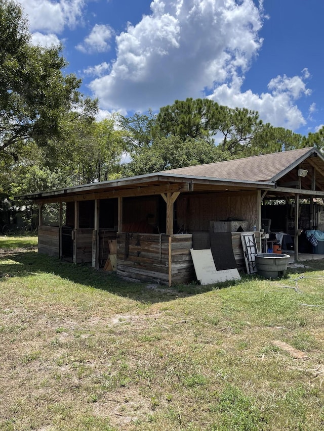 view of horse barn