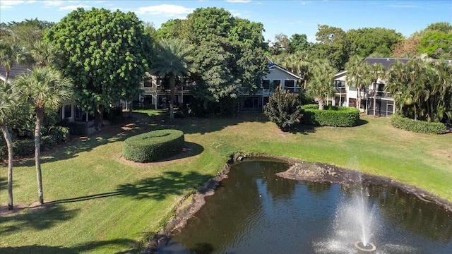 exterior space featuring a water view