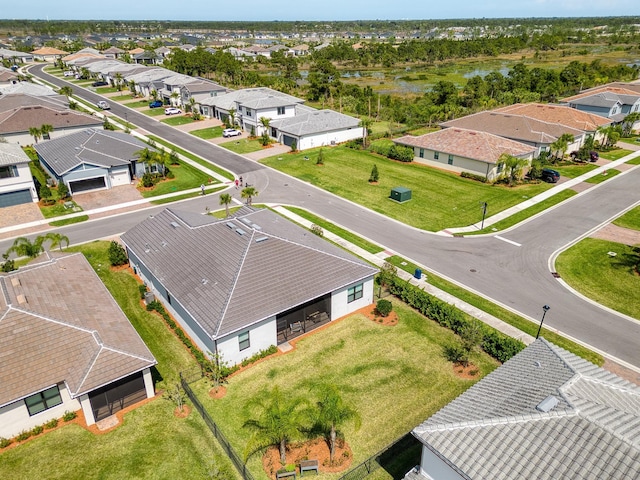 drone / aerial view featuring a residential view