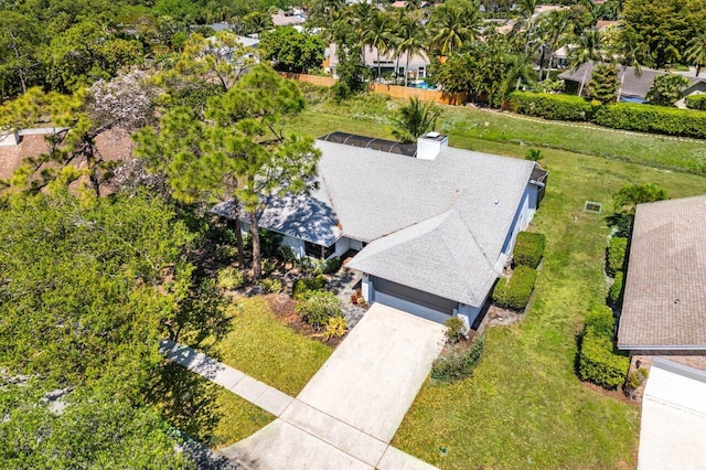 bird's eye view featuring a residential view