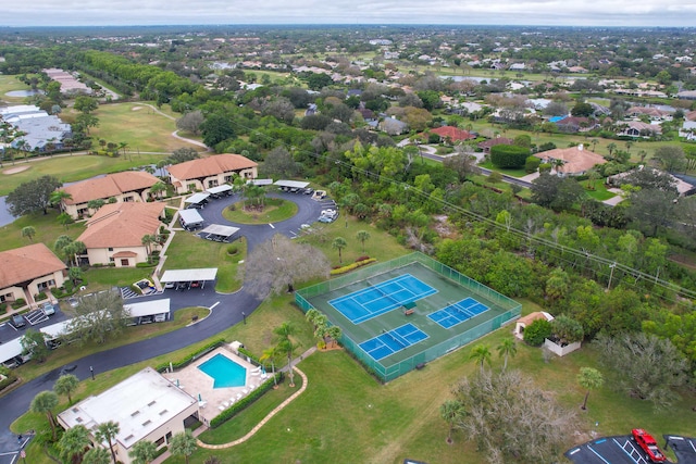 bird's eye view with a residential view