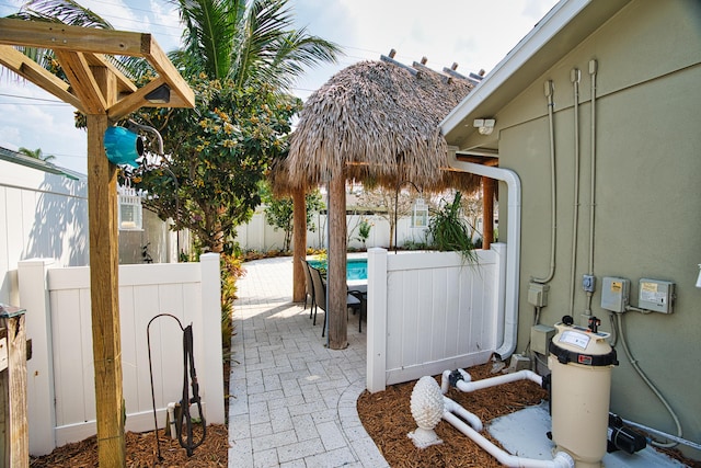 view of patio / terrace with a fenced backyard