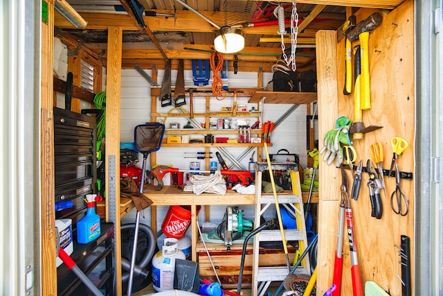 view of storage area