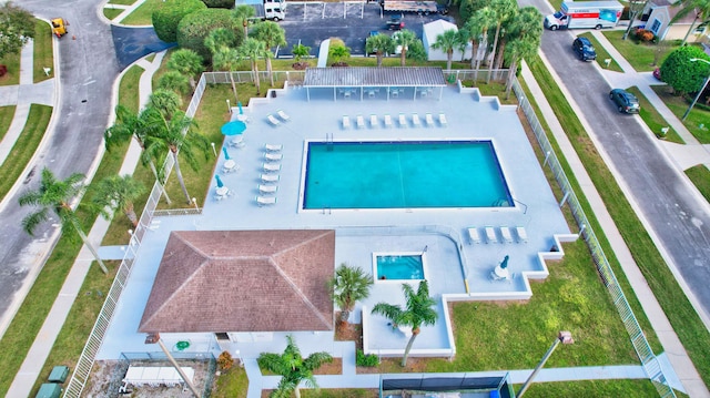 birds eye view of property