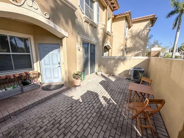 view of patio / terrace with cooling unit