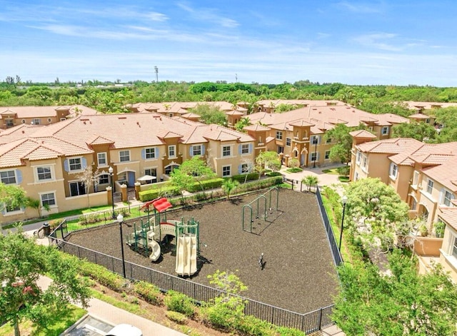 bird's eye view featuring a residential view