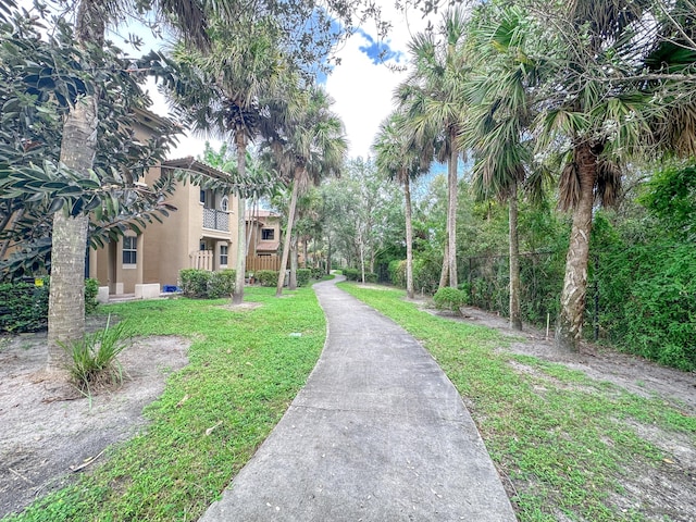 view of community with a yard