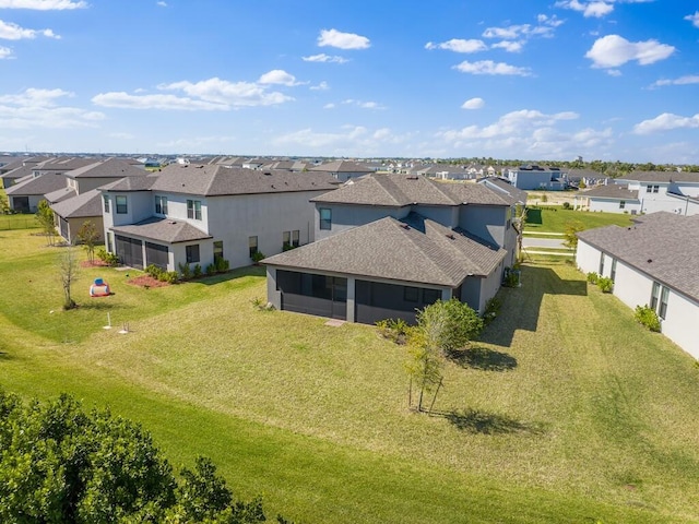 aerial view featuring a residential view