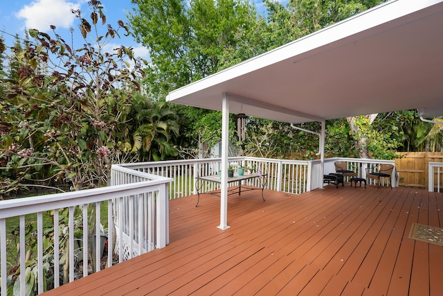 view of wooden deck