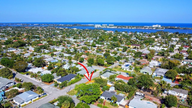 aerial view featuring a residential view