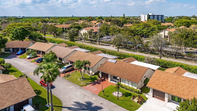 aerial view with a residential view