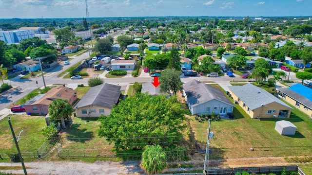 aerial view featuring a residential view