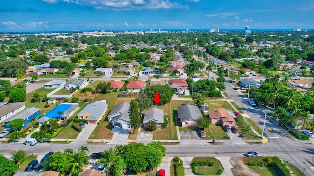 bird's eye view featuring a residential view