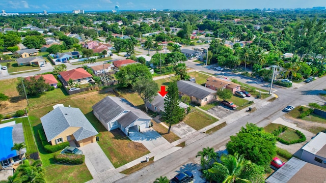 birds eye view of property featuring a residential view