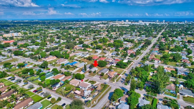 bird's eye view with a residential view