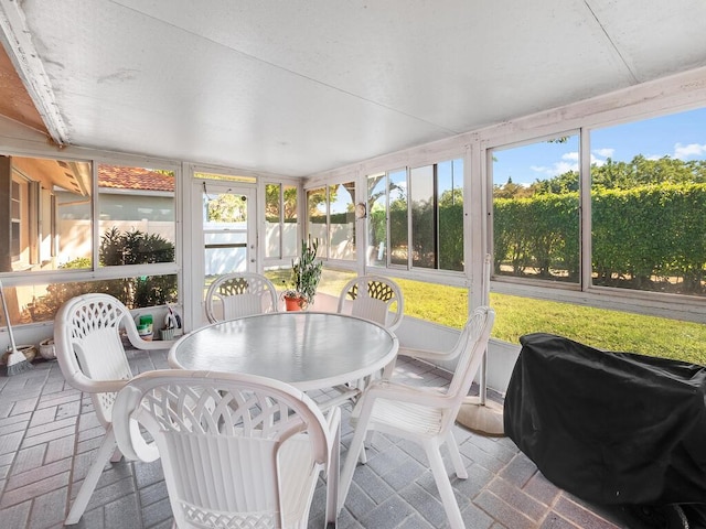 sunroom with a healthy amount of sunlight