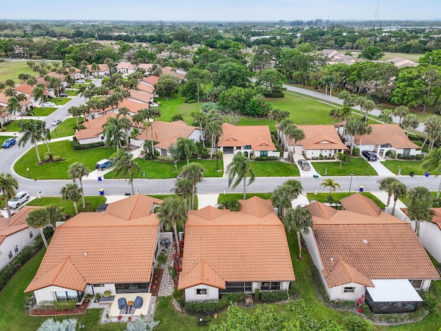 drone / aerial view with a residential view