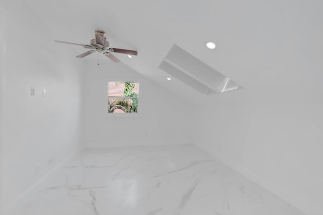 room details with recessed lighting and ceiling fan