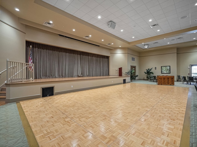 misc room featuring recessed lighting and visible vents