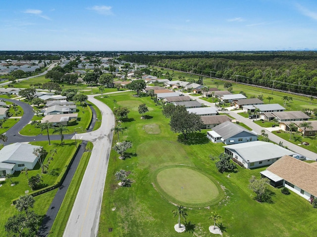 birds eye view of property with a residential view