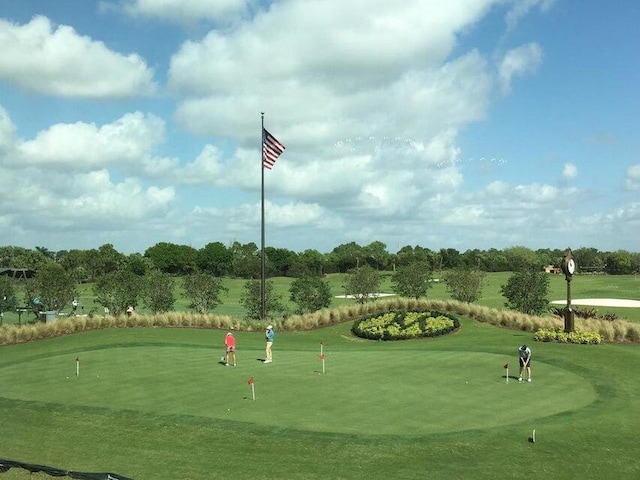 view of community featuring golf course view